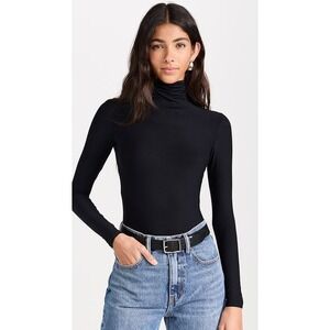 Commando Butter Turtleneck Bodysuit Black Size Small S $148 NEW